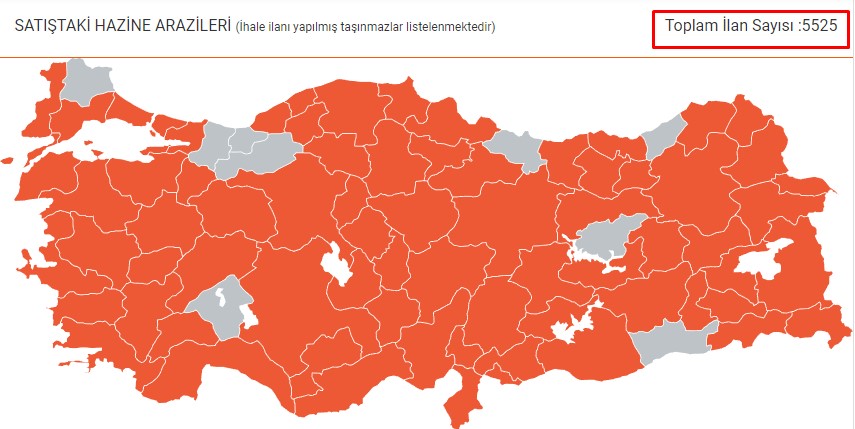 Milli Emlak'tan Satılık Yerler Şubat 2022! 70 İlde 5.525 Hazine Arazisi, Arsa Satışları Nerede İse M2 Fiyatına Yapılacak