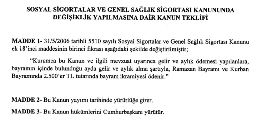 Emeklilere Ramazan Bayramı Öncesi Zamlı İkramiye Jesti İçin Meclis Düğmeye Bastı!