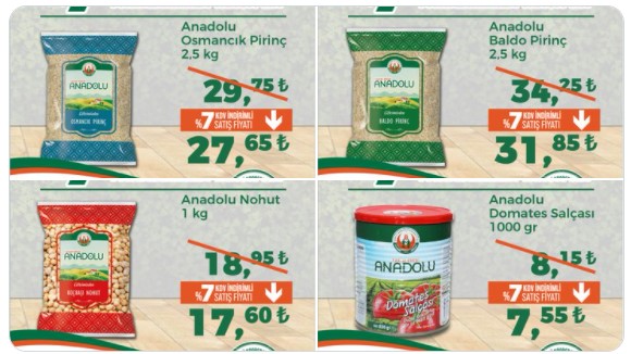 KDV İndirimi Tarım Kredi Marketlere Yansıdı! Ayçiçek Yağı, Çay, Şeker, Makarna, Un, Deterjan Fiyat Listesi