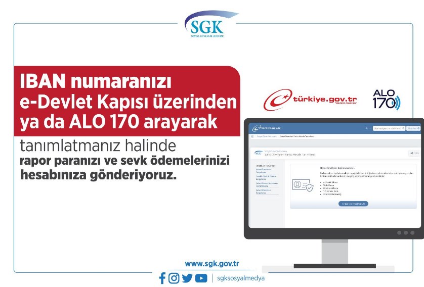 SGK Duyurdu! E-Devlet'e IBAN'ını Kaydedenlere Direkt Ödenecek!