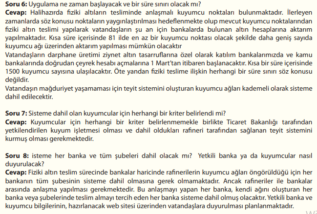 Bakanlık Altın Tasarruf Sistemine İlişkin Tüm Soruları Yanıtladı! İşte Yeni Sistemin Ayrıntıları