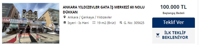 İş Bankası Ankara'da 60 Bin TL'ye Dükkan, 80 Bin TL'ye Konut Satıyor!