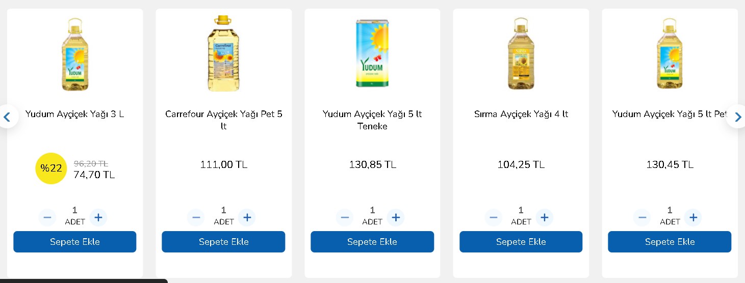 Ceza Tehdidi İşe Yaradı, Gerçek KDV İndirimi Başladı! Yüzde 22 İndirim Geldi, En Ucuz Yudum Ayçiçek Yağı 74.70 TL Oldu