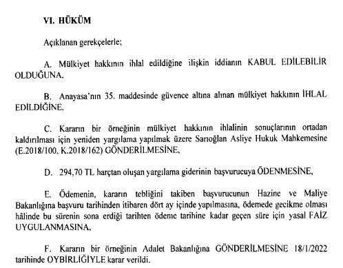 Acele Kamulaştırma Kararına İtiraz Davasında Yargıtay'dan Flaş Mülkiyet Hakkı Kararı