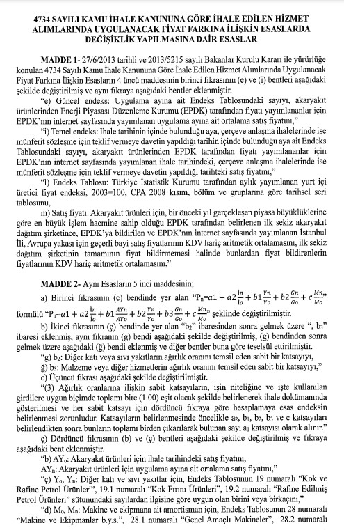 4734 Sayılı Kamu İhale Kanunu İle Hizmet Alımları ve Yapım İşlerinde Uygulanacak Fiyat Farkına İlişkin Esaslar Değişti!