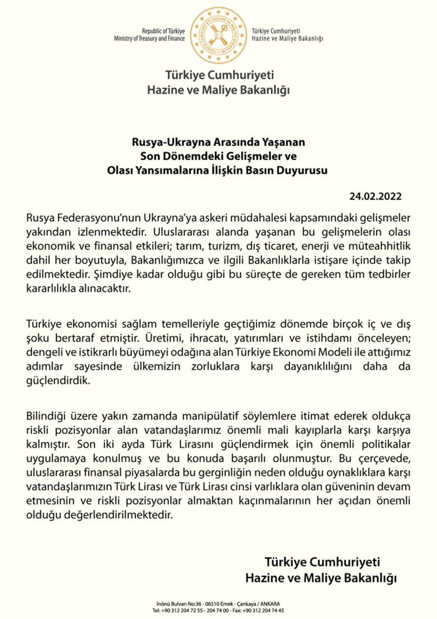 Piyasalar Çakılmıştı Maliye Bakanlığı'ndan Savaş Sürecinde TL Dolar Kararı Açıklandı