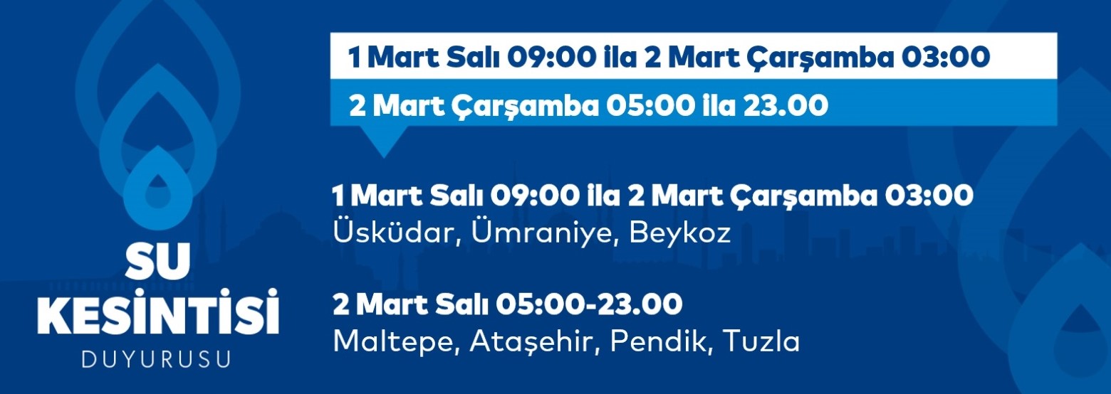 İSKİ Son Dakika: İstanbul'da 18 Saat Su Kesintisi Olacak İlçeler, Yerler! Sular Ne Zaman Kesilecek, Saat Kaçta Gelecek?