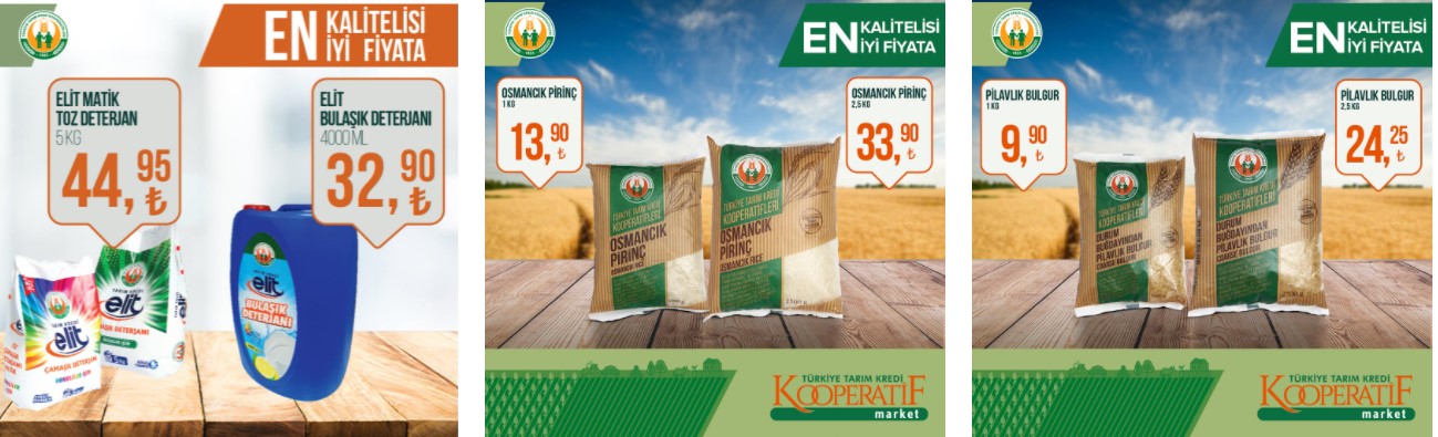 Tarım Kredi Ramazan İndirim Kampanyası! En Ucuz Teneke 5 LT Ayçiçek Yağı 92.50 TL, Pirinç, Un, Nohut, Çay, Tereyağı