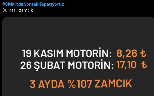 Akaryakıt Zammına İsyan Eden Vatandaş Sosyal Medyada Birleşti! Kontak Kapatacaklar!