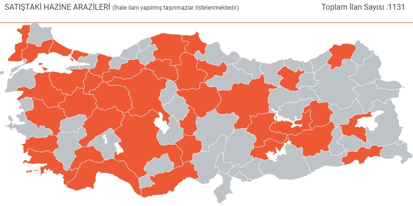 Milli Emlak 39 İlde 1131 Hazine Arazisi İçin Satışa Çıktı! 470 M2 Arsa 10 Bin TL, Tarla 6.000 Satılık Bağ Yeri 27 Bin TL