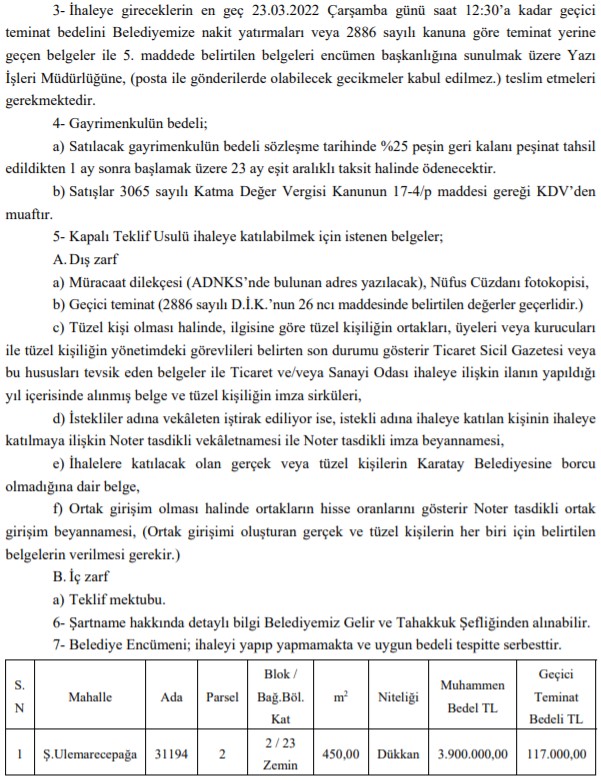 Belediyelerden Satılık Kelepir Arsa İlanları! Konya, Trabzon, Elazığ, Kocaeli, İstanbul Belediyesi Arsa İhalesi