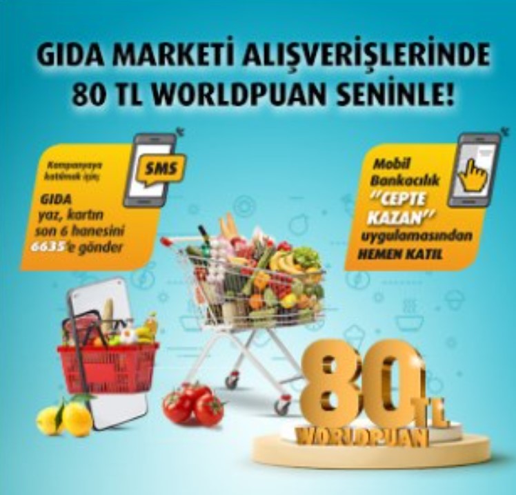 Gıda Fiyatları Artınca Vakıfbank'tan Sürpriz Öneri Geldi! Market Harcaması Yapana Bedava 80 TL  Para