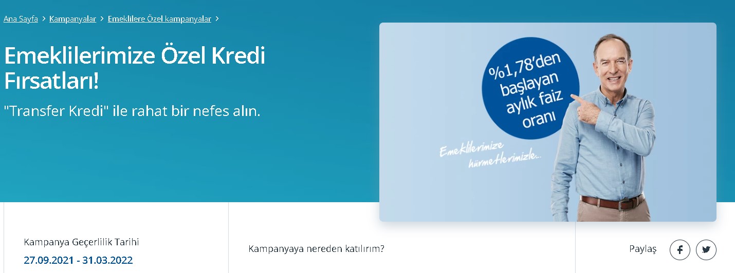 Borcu Olan Emeklilere Denizbank Borç Transferi İhtiyaç Kredisi Kampanyası Denizbank'ta!