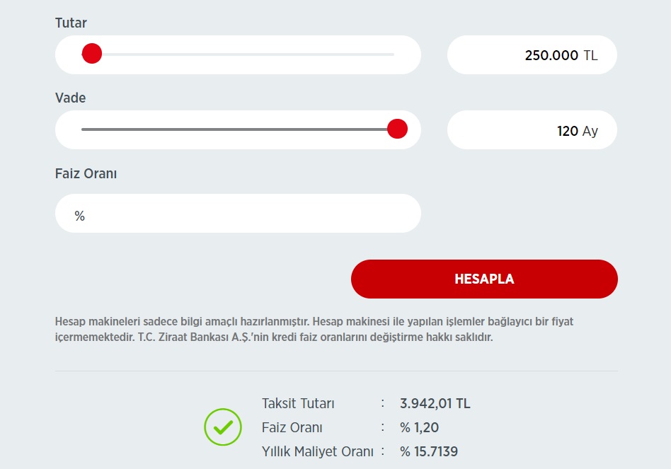 Ziraat Bankası'ndan 120 Ay Vadeli 250 Bin TL Konut Kredisi Çekenler 10 Yılda Ne Kadar Faiz Öderler?