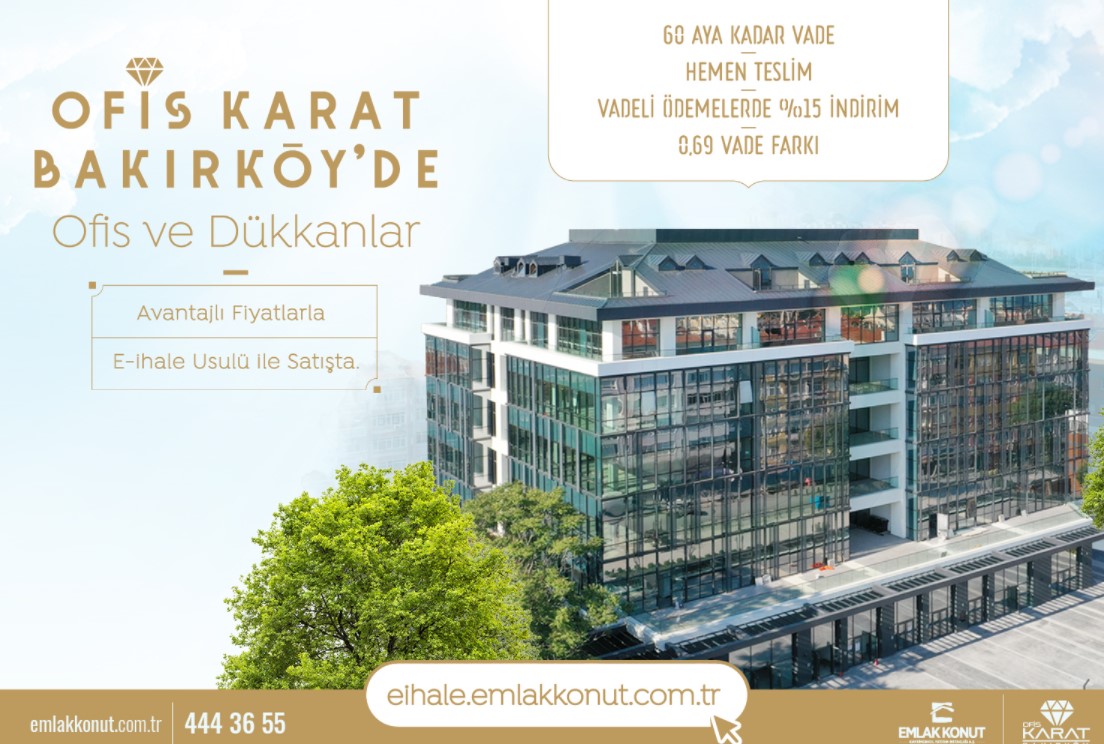 Emlak Konut İstanbul'da 60 Ay Taksitle Hemen Teslim Ofis ve Dükkan Satışı!