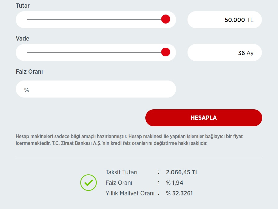 Ziraat Bankası, Vakıfbank, Halkbank 30 Bin TL, 40 Bin TL, 50 Bin TL İhtiyaç Kredisi Aylık Taksitleri Değişti