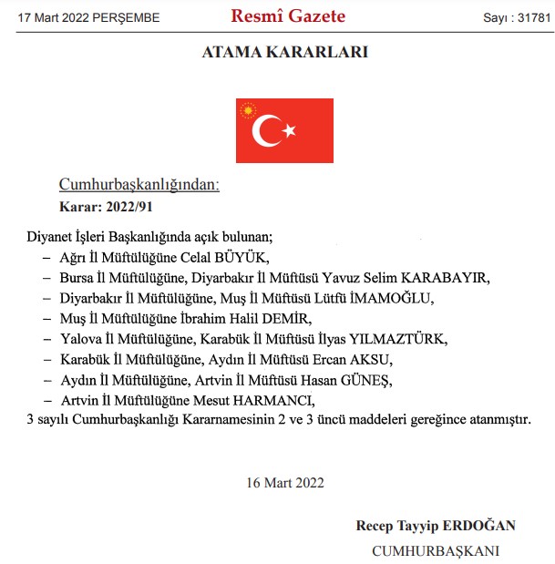 Cumhurbaşkanlığı Atama Kararnamesi Son Dakika: 17 Mart Tarihli Kamuda Son Atamalar ve Görevde Alma Kararları