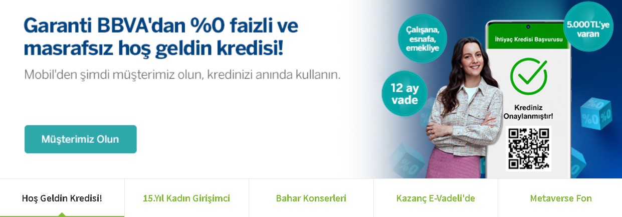 3 Özel Banka Faizsiz Hoş Geldin Kredisi Başlattı! Garanti Bankası, Akbank, ING Bank Sıfır Faizli Kredi Kampanyası