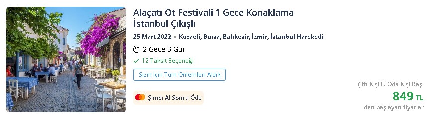 Çeşme Alaçatı Ot Festivali 2022 Programı Açıklandı! Alaçatı Ot Festivali Ne Zaman, Turları Ne Kadar?