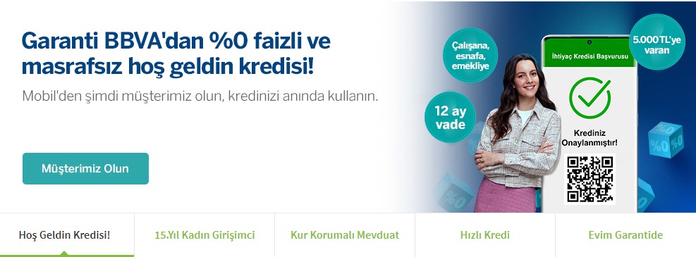 Bankaya Gitmeden Kredi Çekenlere Faizsiz İhtiyaç Kredisi! ING Bank, Garanti Bankası 5.000 TL Sıfır Faizli Kredi