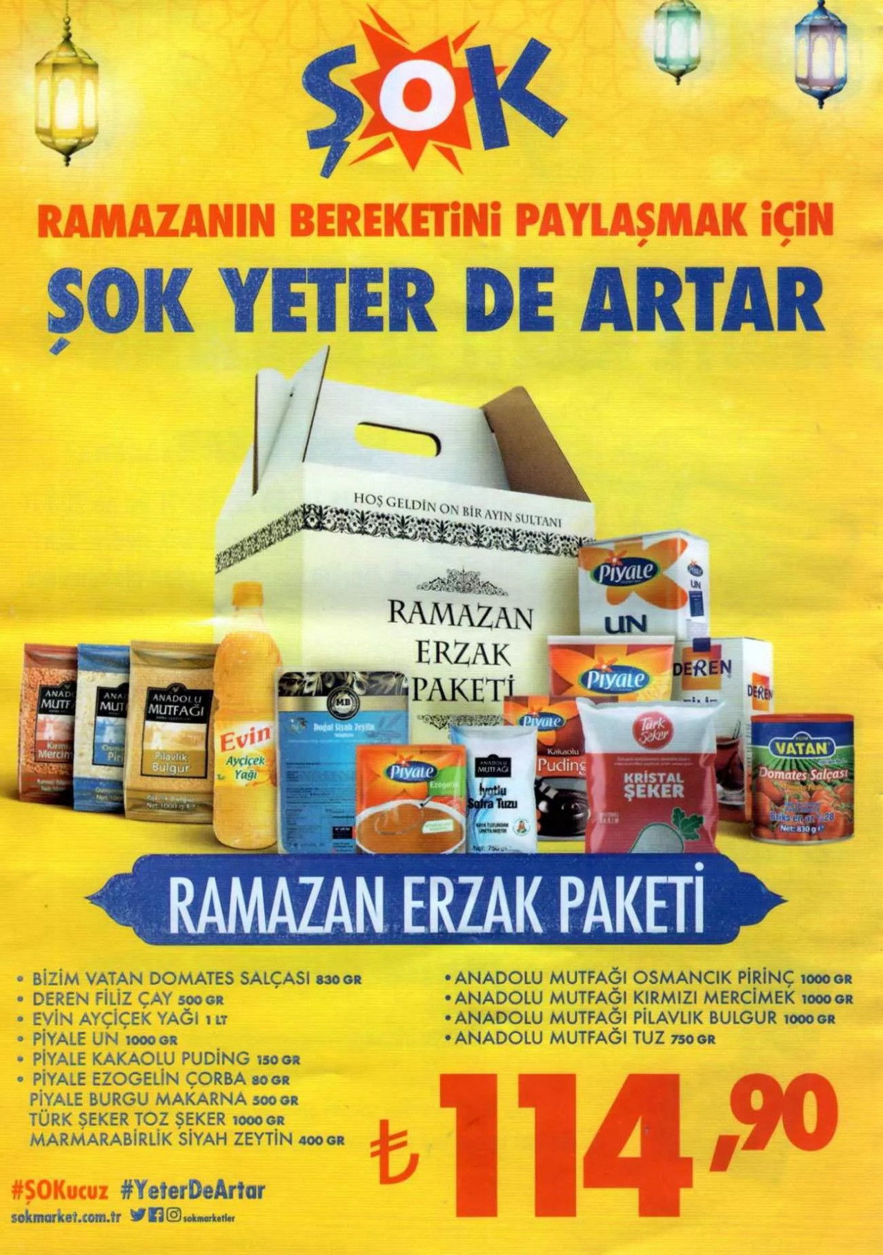 A101, ŞOK, BİM, Migros, Carrefour Ramazan Kolileri Ne Kadar, Kaç TL? Binbir Çeşit Ürünlü Ramazan Paketleri Satışa Çıktı