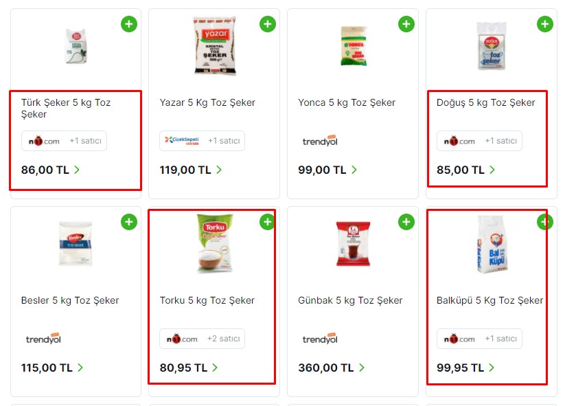 Zamları Tarım Kredi Yerle Bir Etti: En Ucuz 5 KG Toz Şeker Fiyatı 59,90 TL'ye İndi! Torku, Türk Şeker, Balküpü Fiyatları