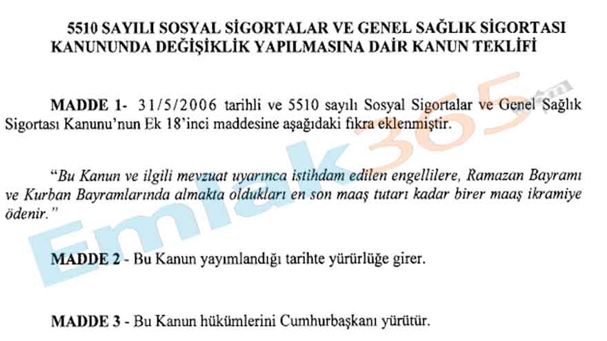 Engellilere Bayram İkramiyesi Son Dakika 2022! Kurban ve Ramazan Bayramı İçin Maaş Tutarı Kadar İkramiye Ödenecek