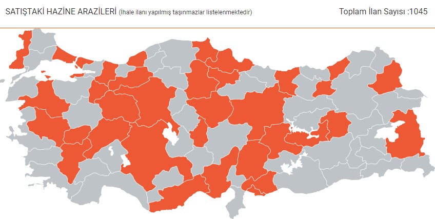 24 Ay Taksitle Hazine Arazisi Satışları: Aylık 250 TL Taksitle Tarla, 375 TL Arsa, 429 TL Satılık Hobi Bahçesi İlanları