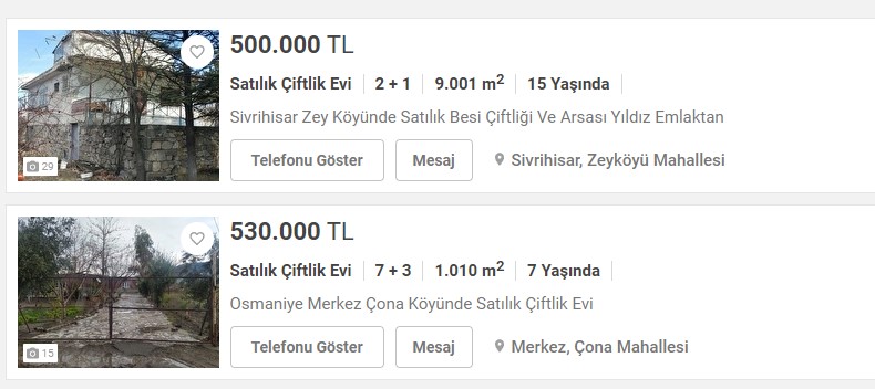 Bahçesinde Meyve Ağaçlarıyla Satılık 500 m2 5+2 Üç Katlı Çiftlik Evi