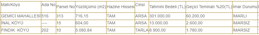 Rakamlarda Yanlışlık Yok! 5080 Metrekare Tam Hisseli Arazi Devlette 8 Bin 900 Liraya Satılık