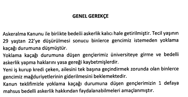 Asker Kaçaklarına Bedelli Affı 2022! Yoklama Kaçağı İçin Kurasız Bedelli Askerlik Hakkı Verecek Kanun Teklifi Mecliste