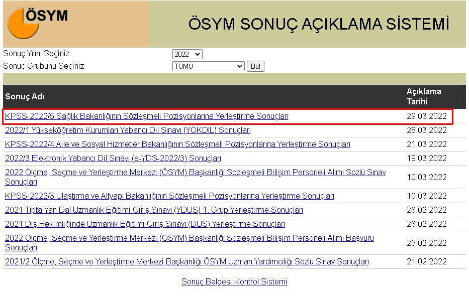 Sağlık Bakanlığı 10 Bin Personel Yerleştirme Sonuçları Nasıl Öğrenilir? 10 Bin Personel Alımı Sonuç Sorgulama Ekranı