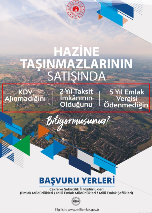 Milli Emlak Hazine Arazilerini Satıyor! Sıfır Peşinat ve Ayda 145 TL Taksitle KDV'siz, Vergisiz Arsa, Tarla Satışları