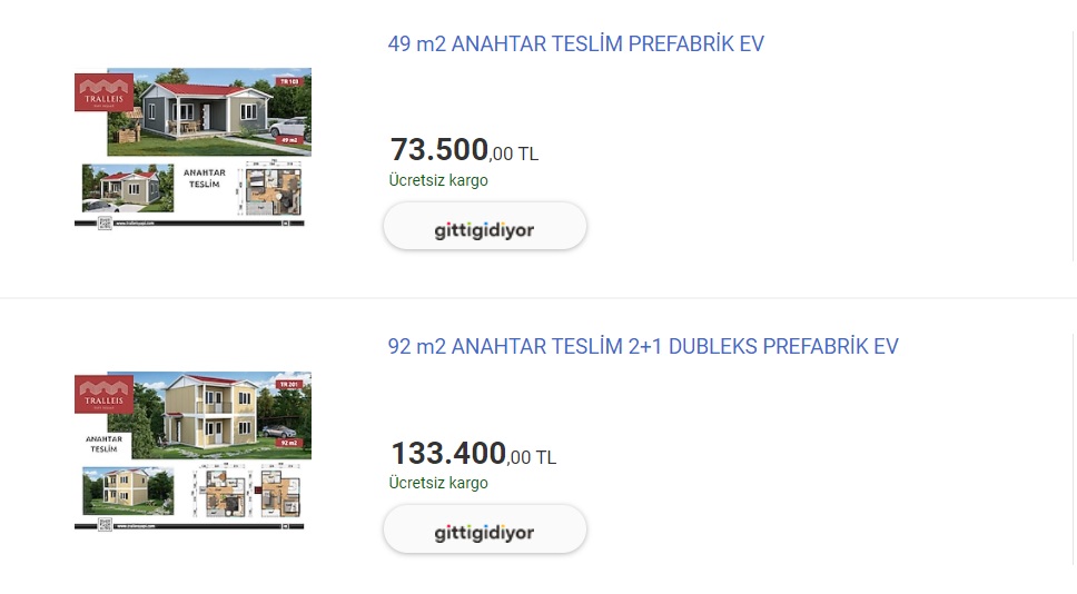 2+1, 3+1 Dubleks Villa Tipi Prefabrik Evler 9 Taksit Fırsatıyla 73 Bin TL'den Başlayan Fiyatlarla Satılıyor!