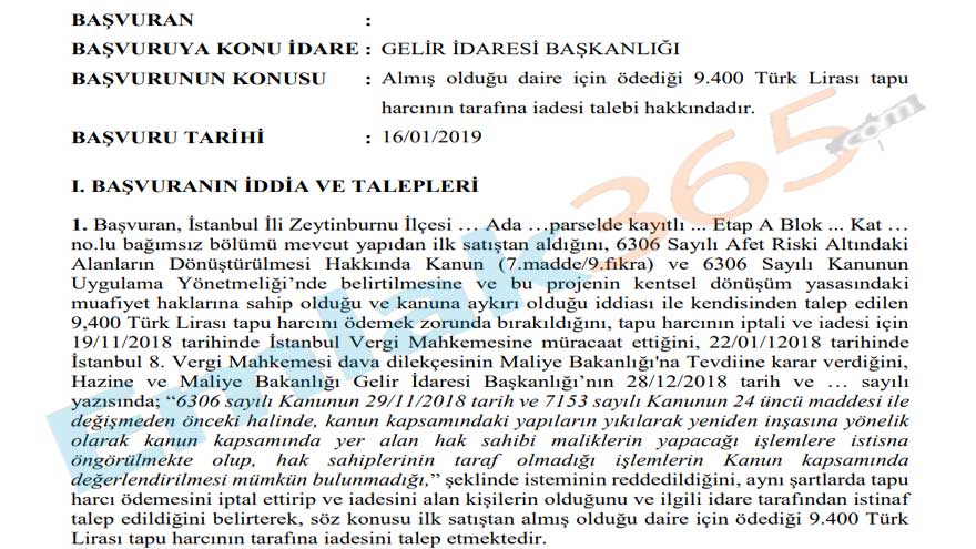 Devlet O Paraları Tek Bir Dilekçe İle Başvuru Yapana İade Ediyor! 9.400 TL Tapu Harcı İadesi Nereden, Nasıl Geri Alınır?