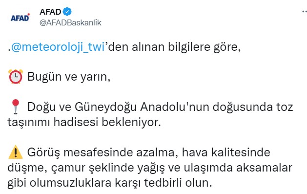 Meteoroloji'den Son Dakika Toz Taşınımı Uyarısı: Bu İllerde Gökten Yağmur Değil Çamur Yağacak!