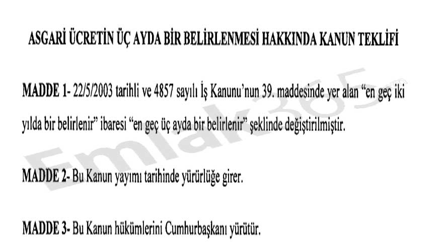 Asgari Ücret Son Dakika 2022: Asgari Ücrete 3 Ayda Bir Tekrar Ek Ara Zam İçin Kanun Teklifi Meclise Sunuldu!