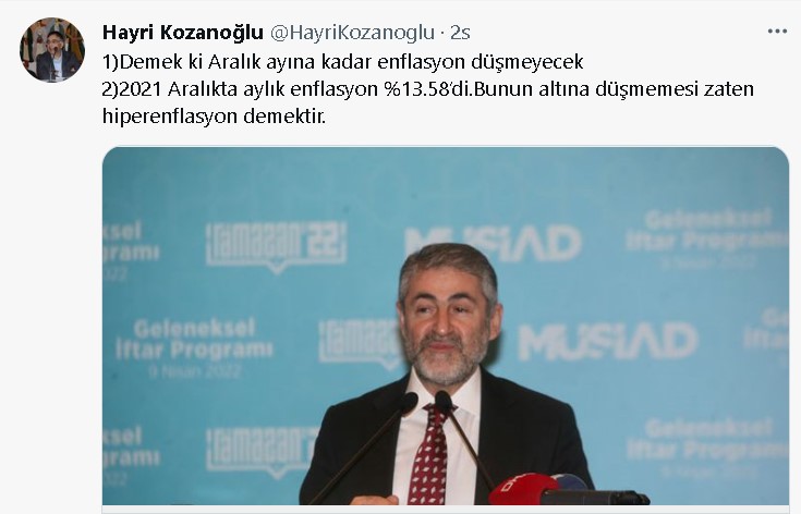 Maliye Bakanı Nebati Enflasyonun Düşeceği Tarihi Verdi, Ekonomistler İsyan Etti!