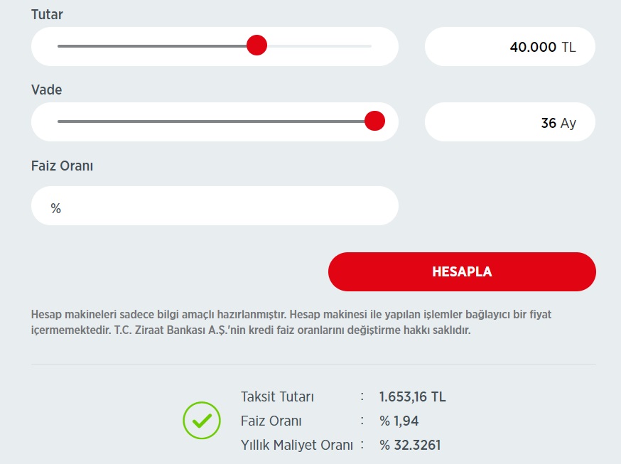 Ziraat, Halkbank, Vakıfbank Kredi Maliyetleri! 40 Bin TL, 60 Bin TL, 80 Bin TL İhtiyaç Kredisi Taksit Tabloları!