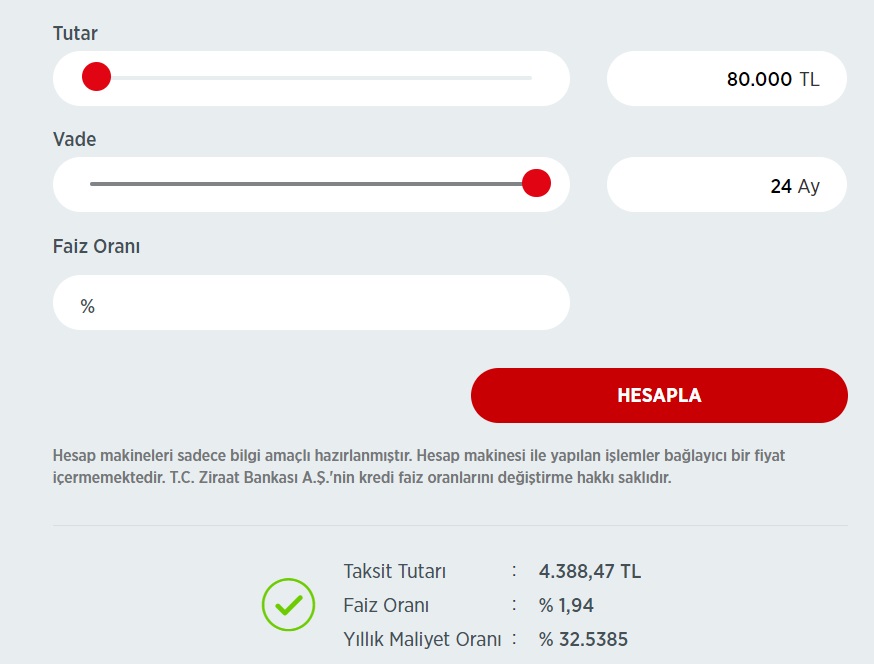 Ziraat, Halkbank, Vakıfbank Kredi Maliyetleri! 40 Bin TL, 60 Bin TL, 80 Bin TL İhtiyaç Kredisi Taksit Tabloları!