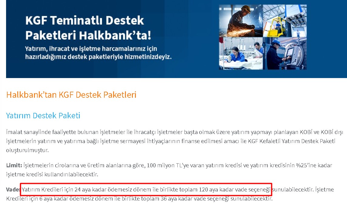 İş Fikri Olana Yatırım Kredisi Halkbank'ta: 24 Ay Ertelemeli, 120 Ay Vadeli KGF Destek Kredisi!