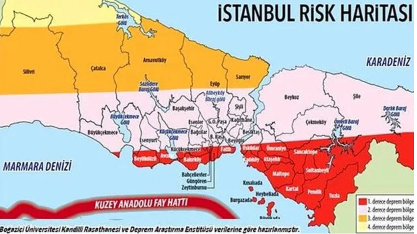 İstanbul Risk Haritası Yayımlandı! İşte Depreme Dayanıklı İlçeler İle Deprem Riski Yüksek Bölgeler