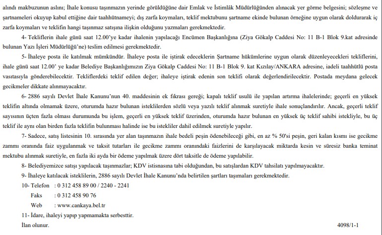 Hepsi Birbirinden Değerli! Çankaya Belediyesi Daire, Bina, Dükkan ve Milyonluk Arsaları İhale İle Satışa Çıkardı