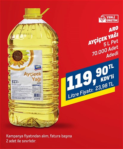 Metro Marketler Heyecanlandıran İndirimleri Duyurdu! 5 Litre Ayçiçek Yağı Bu Fiyata Başka Yerde Yok!