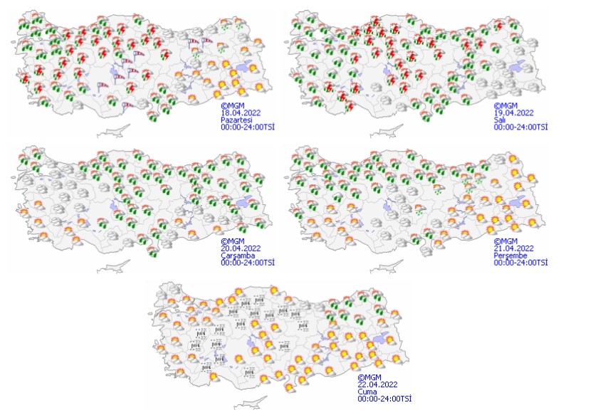 Meteoroloji Peş Peşe Uyardı: Toz Taşınımı, Sağanak Yağış, Çamur Yağmuru, Lodos, Fırtına!