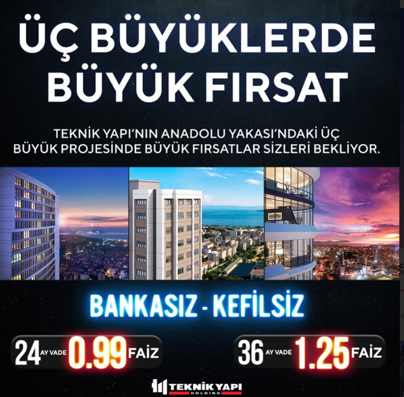 Teknik Yapı Kampanyayı Patlattı: Bankasız, Kefilsiz 0.99 Vade Farkıyla Taksitle Ev Sahibi Olma Fırsatı