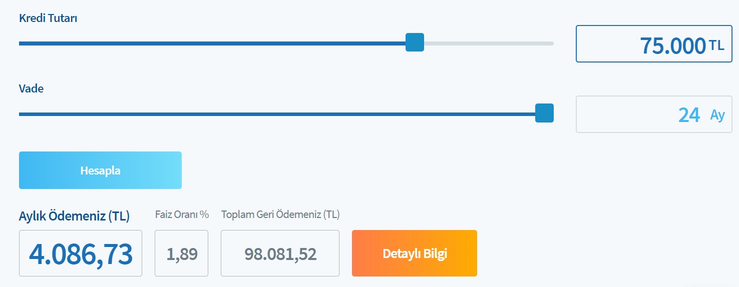 Kamu Bankalarından Nakit Destekleri Duyuruldu! 75 Bin TL İhtiyaç Kredisi Aylık Taksit Hesaplamaları!