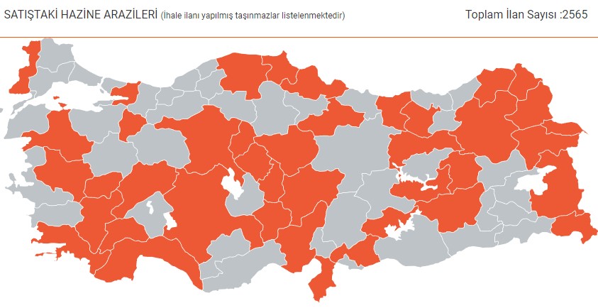 2.565 Hazine Arazisi Satışa Çıktı! Milli Emlak İlanları: 729 M2 Tarla 2.350 TL, 238 M2 Arsa 2.860 TL, Bahçe 12.900 TL