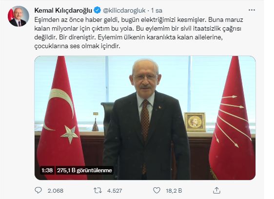 Kemal Kılıçdaroğlu'nun Elektriğini Kestiler