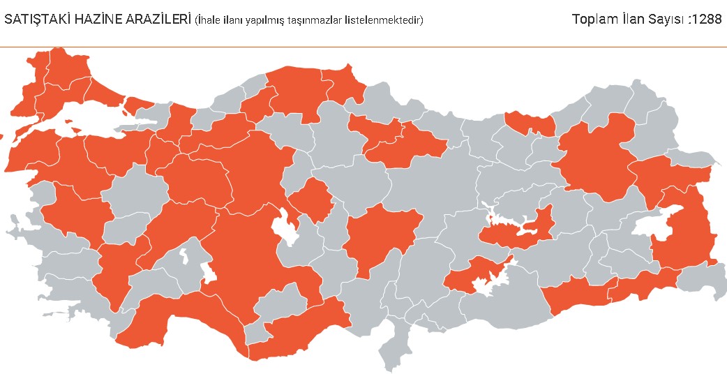 Milli Emlak 34 İlde Satışa Çıktı! Aylık 313 TL Taksitle Satılık Kelepir Hazine Arazileri, Yatırımlık Arsa Tarla İlanları